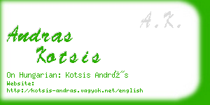 andras kotsis business card